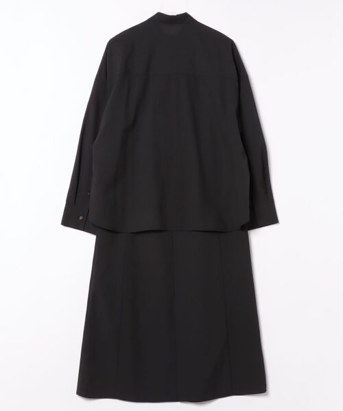 【美品】Mila Owen ロングワンピース　スーツアップIラインワンピース　黒 未使用品 ミラオーウェン Mila Owen ワンピース ロング