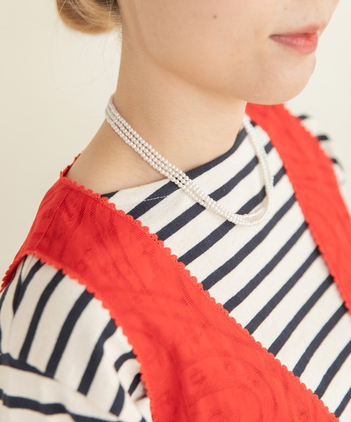 Dot&Stripes CHILD WOMAN(ドットアンドストライプス チャイルドウーマン)の「小パール ロングネックレス(ネックレス・レディース・キナリ・FREE)」の8枚目の写真