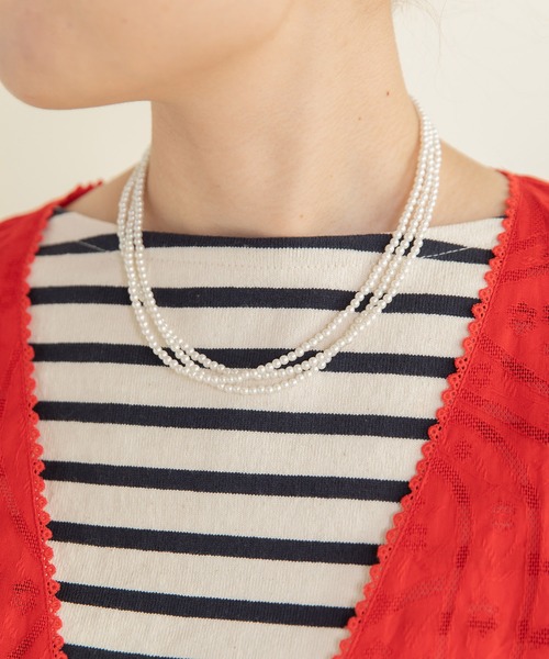 Dot&Stripes CHILD WOMAN(ドットアンドストライプス チャイルドウーマン)の「小パール ロングネックレス(ネックレス・レディース・キナリ・FREE)」の11枚目の写真