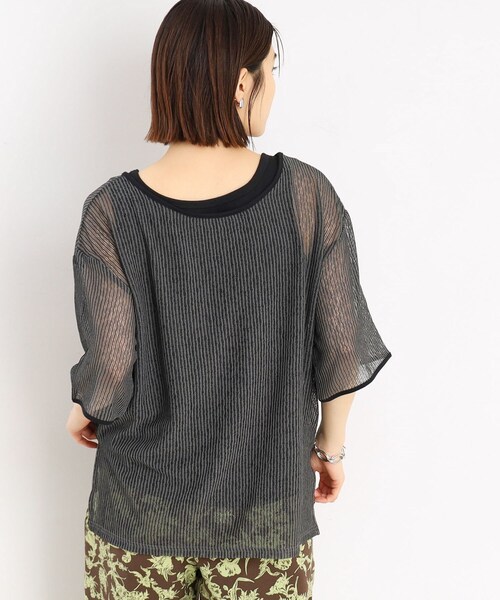 THE SHOP TK (ザ ショップ ティーケー )の「◆【前後2WAY】シアーストライプ×タンクセット/洗濯機OK(その他トップス・レディース・アイボリー系/チャコール・12/13)」の20枚目の写真