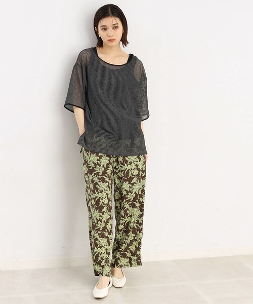 THE SHOP TK (ザ ショップ ティーケー )の「◆【前後2WAY】シアーストライプ×タンクセット/洗濯機OK(その他トップス・レディース・アイボリー系/チャコール・12/13)」の22枚目の写真