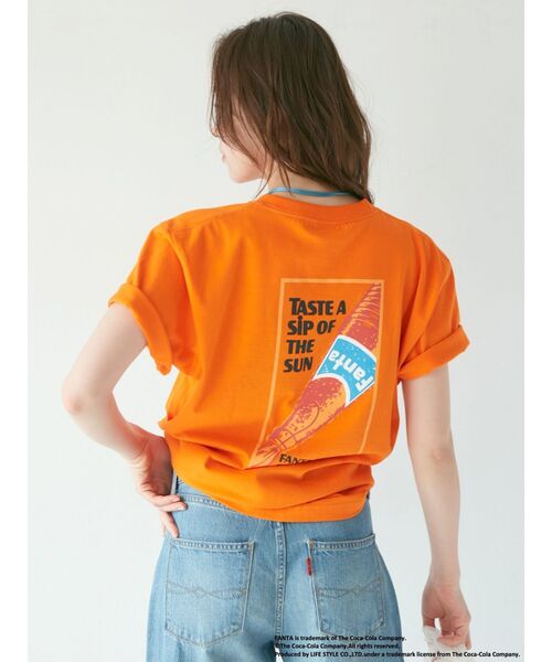 Ungrid（アングリッド）の「FantaロゴTee（Tシャツ/カットソー・レディース・ライトグレー/オレンジ/オフホワイト・FREE）」の6枚目の写真