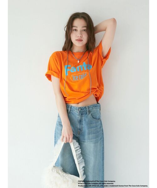 Ungrid（アングリッド）の「FantaロゴTee（Tシャツ/カットソー・レディース・ライトグレー/オレンジ/オフホワイト・FREE）」の7枚目の写真