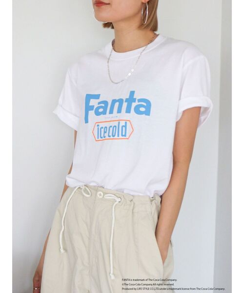 Ungrid（アングリッド）の「FantaロゴTee（Tシャツ/カットソー・レディース・ライトグレー/オレンジ/オフホワイト・FREE）」の12枚目の写真