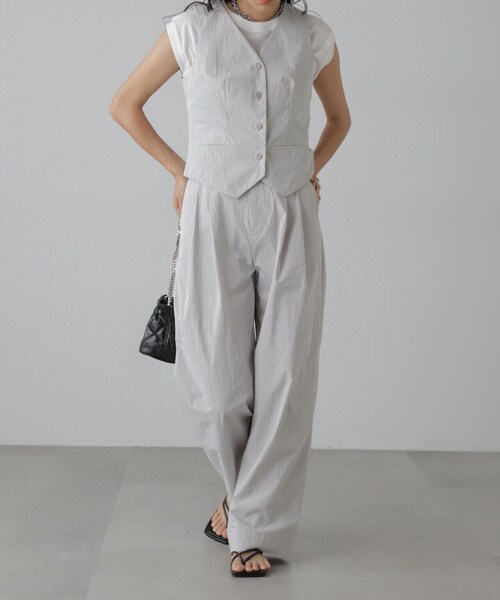 FREE'S MART(フリーズマート)の「タフランタキシードベスト(ベスト・レディース・グレー/ベージュ・FREE)」の7枚目の写真