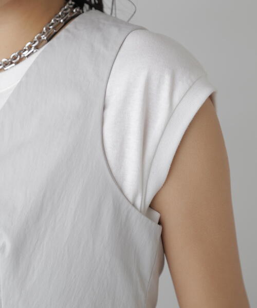 FREE'S MART(フリーズマート)の「タフランタキシードベスト(ベスト・レディース・グレー/ベージュ・FREE)」の14枚目の写真