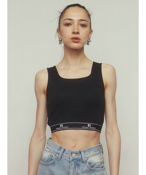 EMODA(エモダ)の「ジャガードフィットタンクトップ(タンクトップ・レディース・ホワイト/グレー/その他/ブラック・FREE)」の2枚目の写真