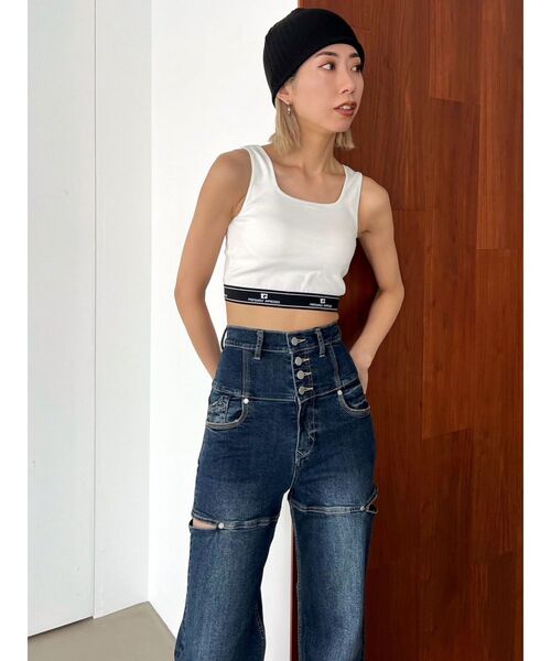 EMODA(エモダ)の「ジャガードフィットタンクトップ(タンクトップ・レディース・ホワイト/グレー/その他/ブラック・FREE)」の13枚目の写真