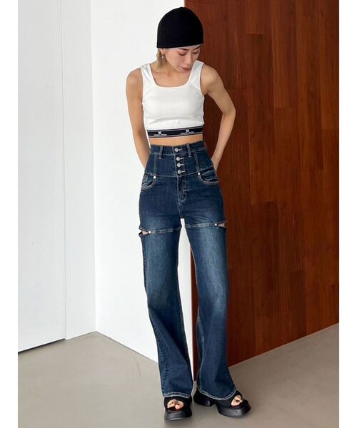 EMODA(エモダ)の「ジャガードフィットタンクトップ(タンクトップ・レディース・ホワイト/グレー/その他/ブラック・FREE)」の14枚目の写真