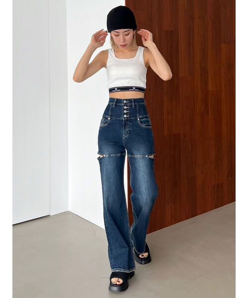 EMODA(エモダ)の「ジャガードフィットタンクトップ(タンクトップ・レディース・ホワイト/グレー/その他/ブラック・FREE)」の15枚目の写真