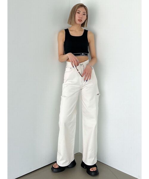 EMODA(エモダ)の「ジャガードフィットタンクトップ(タンクトップ・レディース・ホワイト/グレー/その他/ブラック・FREE)」の19枚目の写真