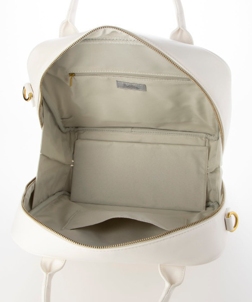 cache cache(カシュ カシュ)の「カシュカシュ cachecache / 2wayスクエアビッグボストン(ボストンバッグ・レディース・ホワイト/ブラック/シルバー・FREE)」の6枚目の写真