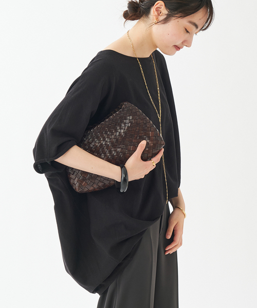 plage(プラージュ)の「《WEB限定追加》Sweat drape Tシャツ(Tシャツ/カットソー・レディース・ホワイト/ブラック・FREE)」の10枚目の写真