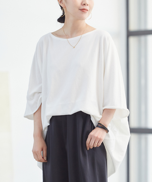 美品 2024 プラージュ Cut Off Sweat Tシャツ トレーナー白. セール】《WEB限定追加》Sweat drape Tシャツ(Tシャツ