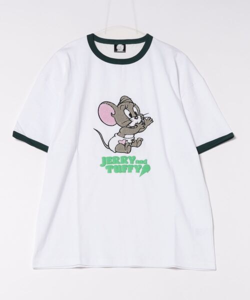 Tom&Jerry(トムアンドジェリー)の「【TOM AND JERRY/トムとジェリー】オリジナルデザインTシャツ ジェリー タフィー ドロップショルダー ビッグシルエット ユニセックス(Tシャツ/カットソー・メンズ・ブルー系その他2/グリーン系その他/ベージュ系その他2/ホワイト系その他/ホワイト系その他2/ベージュ系その他・X-LARGE/LARGE/MEDIUM/SMALL)」の3枚目の写真