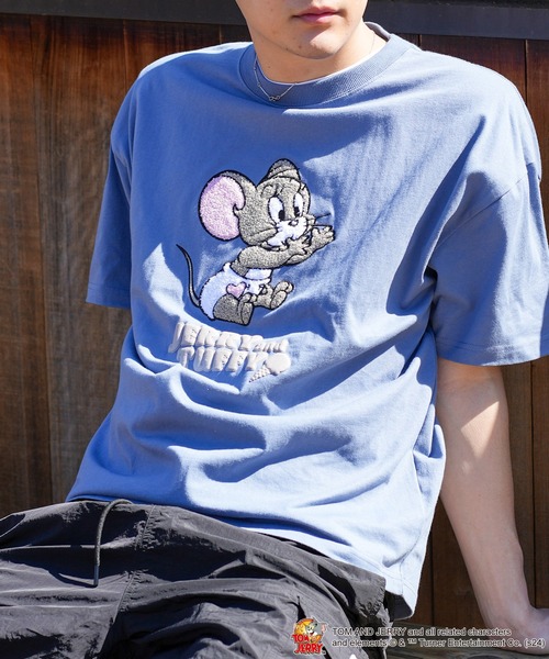 Tom&Jerry(トムアンドジェリー)の「【TOM AND JERRY/トムとジェリー】オリジナルデザインTシャツ ジェリー タフィー ドロップショルダー ビッグシルエット ユニセックス(Tシャツ/カットソー・メンズ・ブルー系その他2/グリーン系その他/ベージュ系その他2/ホワイト系その他/ホワイト系その他2/ベージュ系その他・X-LARGE/LARGE/MEDIUM/SMALL)」の18枚目の写真