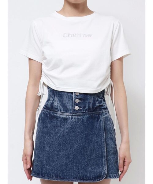 EATME（イートミー）の「ドロストクロップTシャツ（Tシャツ/カットソー・レディース・ラベンダー/オフホワイト/ブラック/レッド・FREE）」の15枚目の写真