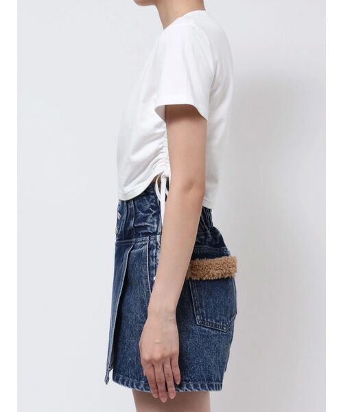 EATME（イートミー）の「ドロストクロップTシャツ（Tシャツ/カットソー・レディース・ラベンダー/オフホワイト/ブラック/レッド・FREE）」の16枚目の写真