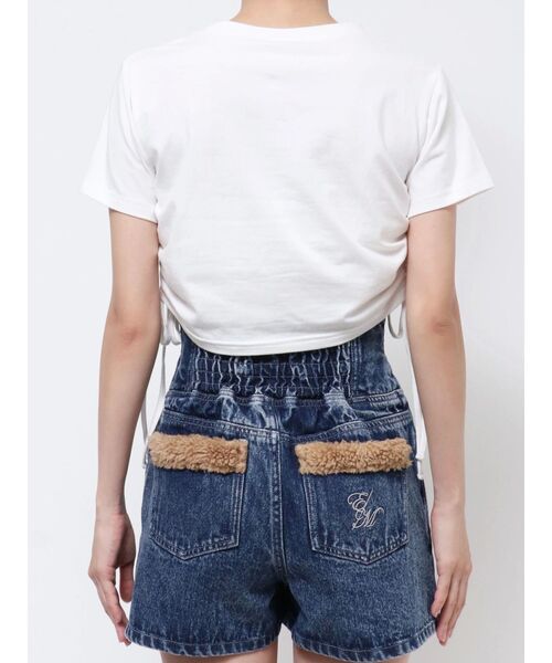 EATME（イートミー）の「ドロストクロップTシャツ（Tシャツ/カットソー・レディース・ラベンダー/オフホワイト/ブラック/レッド・FREE）」の17枚目の写真