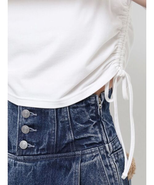 EATME（イートミー）の「ドロストクロップTシャツ（Tシャツ/カットソー・レディース・ラベンダー/オフホワイト/ブラック/レッド・FREE）」の20枚目の写真