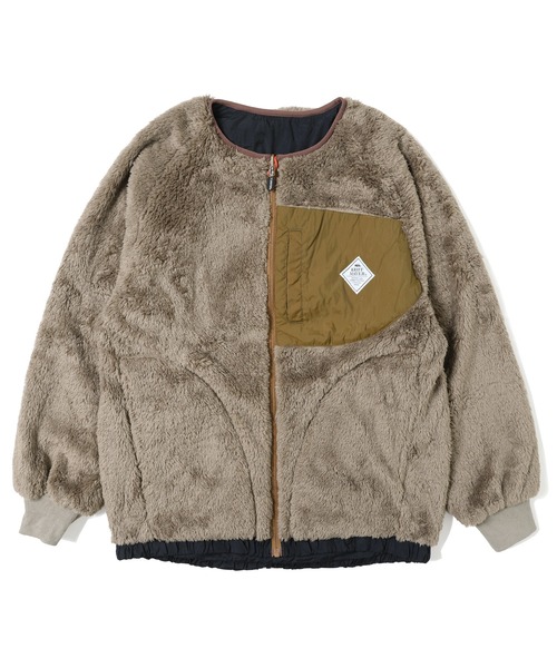 KRIFF MAYER Lady's Collection（クリフメイヤーレディースコレクション）の「ノーカラーひっくりJK（ノーカラージャケット・レディース・ナチュラル/その他6/ブラック/その他5/カラフル/キャメル・LARGE/MEDIUM）」の7枚目の写真