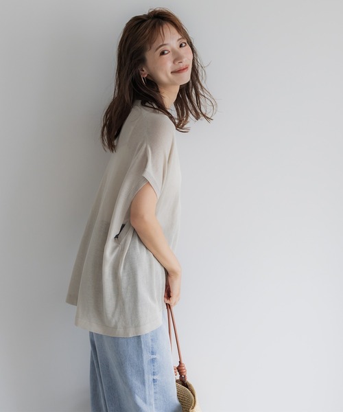 coca（coca）（コカ）の「【WEB限定セール】ハイゲージサマーカーディガン（カーディガン/ボレロ・レディース・ライトベージュ/ブラック/カーキ/グレー・ONE SIZE）」の11枚目の写真