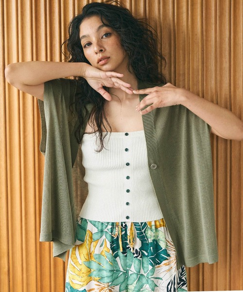 coca（coca）（コカ）の「【WEB限定セール】ハイゲージサマーカーディガン（カーディガン/ボレロ・レディース・ライトベージュ/ブラック/カーキ/グレー・ONE SIZE）」の18枚目の写真