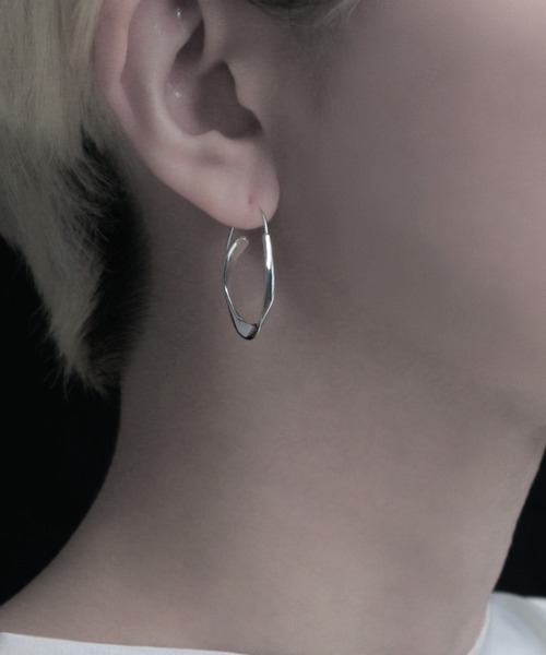【YArKA/ヤーカ】flat twist design pierce [ftdtf3] / フラットツイストフープデザインピアス（ピアス（両耳用））｜YArKA（ヤーカ）