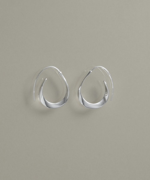 【YArKA/ヤーカ】flat twist design pierce [ftdtf3] / フラットツイストフープデザインピアス（ピアス（両耳用））｜YArKA（ヤーカ）