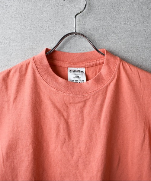 SHAKA WeAR（シャカウェア）の「【SHAKA Wear】GARMENT DYE CROP TOP / ガーメントダイ クロップ トップ（Tシャツ/カットソー・レディース・クリーム/スミクロ/ピンク・SMALL/MEDIUM）」の15枚目の写真