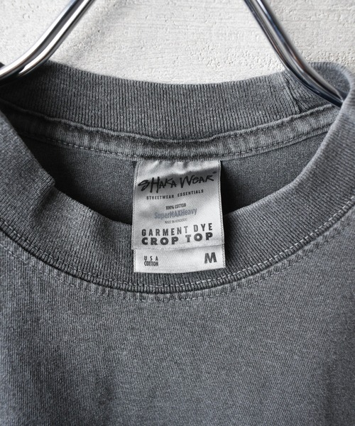 SHAKA WeAR（シャカウェア）の「【SHAKA Wear】GARMENT DYE CROP TOP / ガーメントダイ クロップ トップ（Tシャツ/カットソー・レディース・クリーム/スミクロ/ピンク・SMALL/MEDIUM）」の18枚目の写真