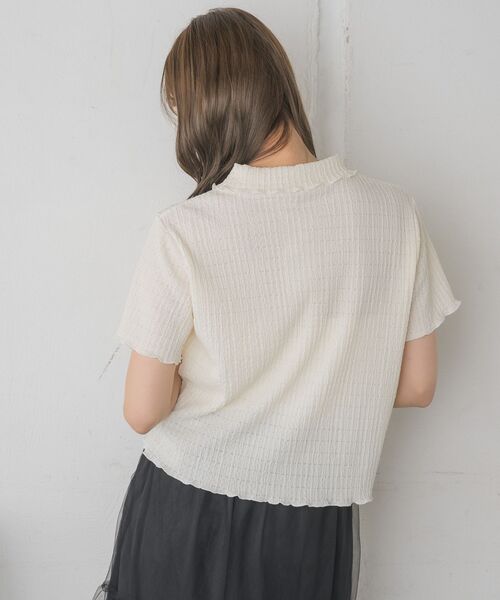 RETRO GIRL（レトロガール）の「カットジャガードカーデ（カーディガン/ボレロ・レディース・ブラック/ブルー/ピンク/ナチュラル・FREE）」の18枚目の写真