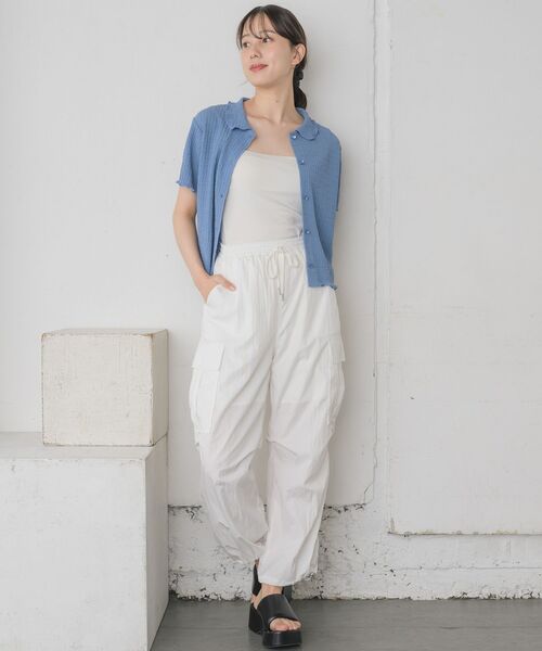 RETRO GIRL（レトロガール）の「カットジャガードカーデ（カーディガン/ボレロ・レディース・ブラック/ブルー/ピンク/ナチュラル・FREE）」の8枚目の写真