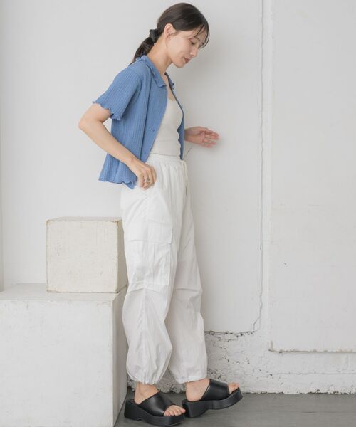 RETRO GIRL（レトロガール）の「カットジャガードカーデ（カーディガン/ボレロ・レディース・ブラック/ブルー/ピンク/ナチュラル・FREE）」の9枚目の写真