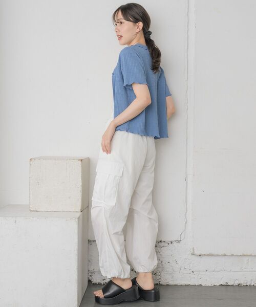 RETRO GIRL（レトロガール）の「カットジャガードカーデ（カーディガン/ボレロ・レディース・ブラック/ブルー/ピンク/ナチュラル・FREE）」の10枚目の写真