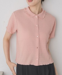 カットジャガードカーデ