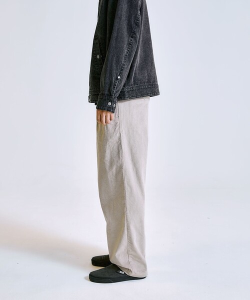 City Ambient Products（シティアンビエントプロダクツ）の「City Ambient Products: コーデュロイ ワイド テーパード スラックス（スラックス・メンズ・ブラック/ベージュ/ライトグリーン・LARGE/MEDIUM/SMALL）」の16枚目の写真