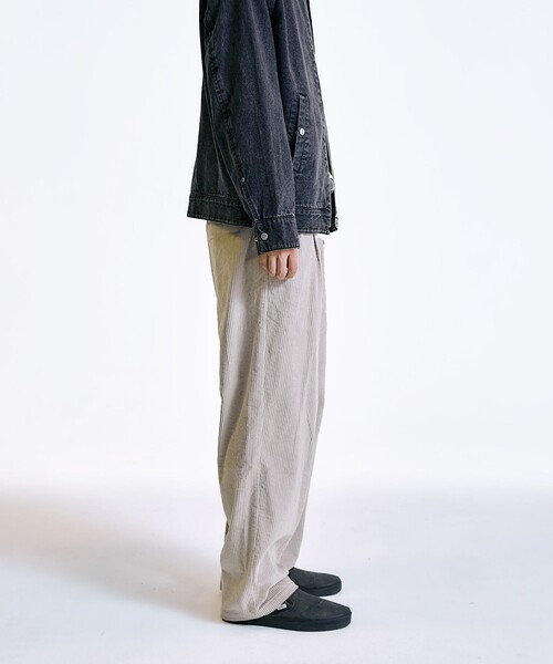 City Ambient Products（シティアンビエントプロダクツ）の「City Ambient Products: コーデュロイ ワイド テーパード スラックス（スラックス・メンズ・ブラック/ベージュ/ライトグリーン・LARGE/MEDIUM/SMALL）」の18枚目の写真