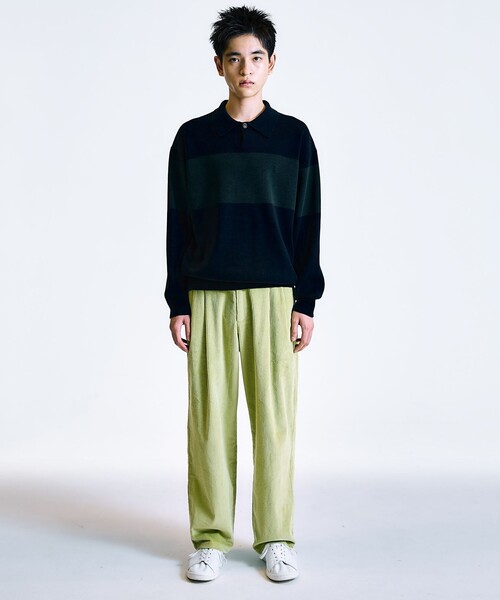 City Ambient Products（シティアンビエントプロダクツ）の「City Ambient Products: コーデュロイ ワイド テーパード スラックス（スラックス・メンズ・ブラック/ベージュ/ライトグリーン・LARGE/MEDIUM/SMALL）」の19枚目の写真