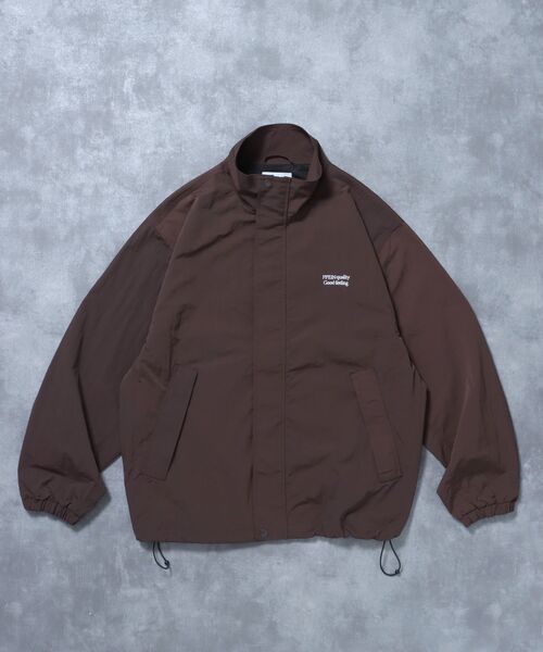 FFEIN（フェイン）】スタンドカラーナイロンジップアップ