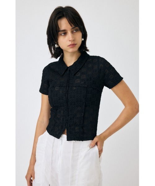 ポロシャツ ポロ LACY SWITCHING トップス レディース MOUSSY ポロシャツ ポロ LACY SWITCHING トップス レディース