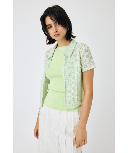 ポロシャツ ポロ LACY SWITCHING トップス レディース MOUSSY ポロシャツ ポロ LACY SWITCHING トップス レディース