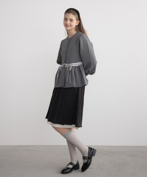 idem（イデム）の「velours ribbon peplum cardigan / リボンペプラムカーディガン（カーディガン/ボレロ・レディース・レッド/ネイビー/アイボリー/グレー・FREE）」の20枚目の写真