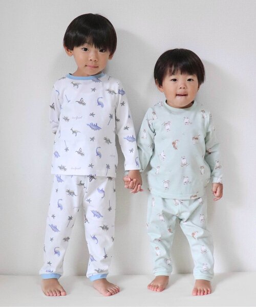 apres les cours（アプレレクール）の「【WEB限定】バラエティパジャマ（ルームウェア/パジャマ・キッズ・チャコール/ミント/ピンク/サックスブルー・80/130/90/100/110/120）」の9枚目の写真