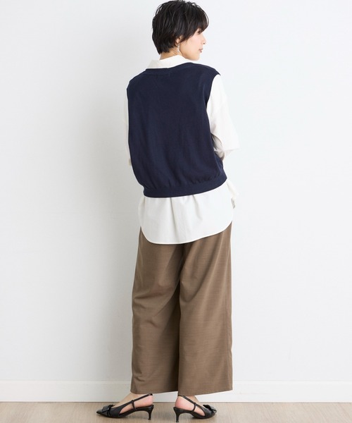 INED CLARO（イネドクラロ）の「クロップドニットベスト（ニット/セーター・レディース・エメラルドブルー/ブラウン/ネイビー/パープル・フリー）」の12枚目の写真