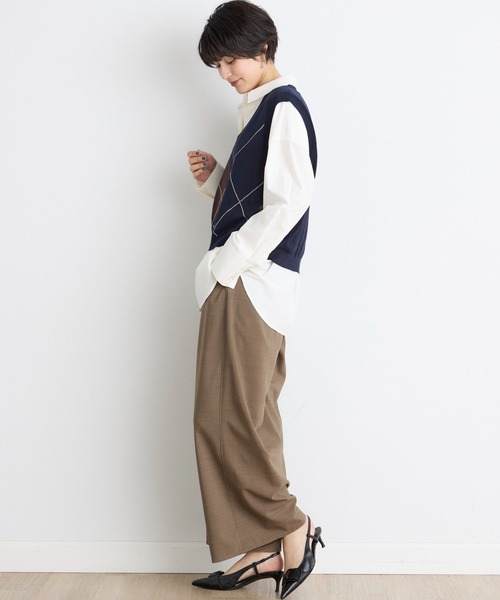 INED CLARO（イネドクラロ）の「クロップドニットベスト（ニット/セーター・レディース・エメラルドブルー/ブラウン/ネイビー/パープル・フリー）」の13枚目の写真