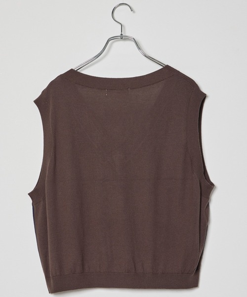INED CLARO（イネドクラロ）の「クロップドニットベスト（ニット/セーター・レディース・エメラルドブルー/ブラウン/ネイビー/パープル・フリー）」の19枚目の写真
