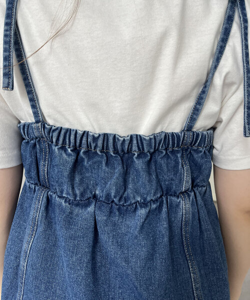 prose verse（プロズヴェール）の「肩リボンフロントボタンデニムペプラムビスチェ（キャミソール・レディース・ブルー・MEDIUM/LARGE）」の13枚目の写真