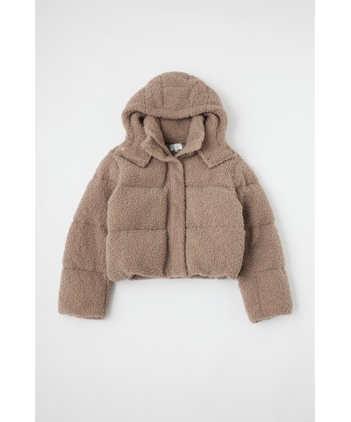 rienda（リエンダ）の「フード付きショートボアダウンジャケット（ダウンジャケット/コート・レディース・ベージュ/ホワイト・SMALL/MEDIUM）」の17枚目の写真