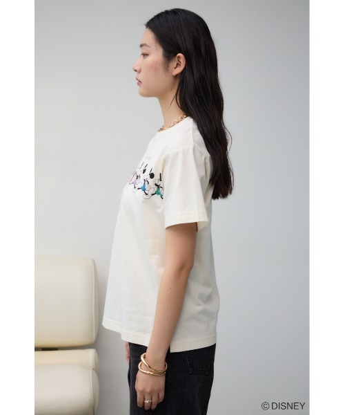 AZUL by moussy(アズールバイマウジー)の「JM ミッキーTシャツ(Tシャツ/カットソー・レディース・オフホワイト/チャコールグレー・FREE)」の7枚目の写真